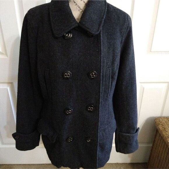 Aeropostale  wool coat Large Gray - Picture 6 of 9